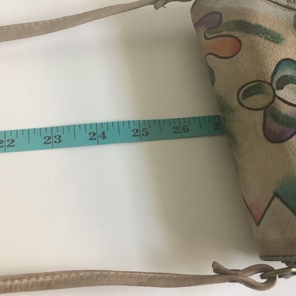 Sam Sam Vintage Genuine Leather Hand Painted Crossbody Bag - Picture 14 of 16